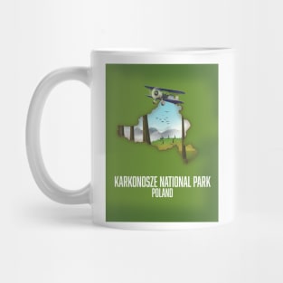 Karkonosze National Park Poland map Mug